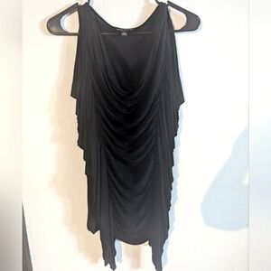 Elegant Black Draped Dress